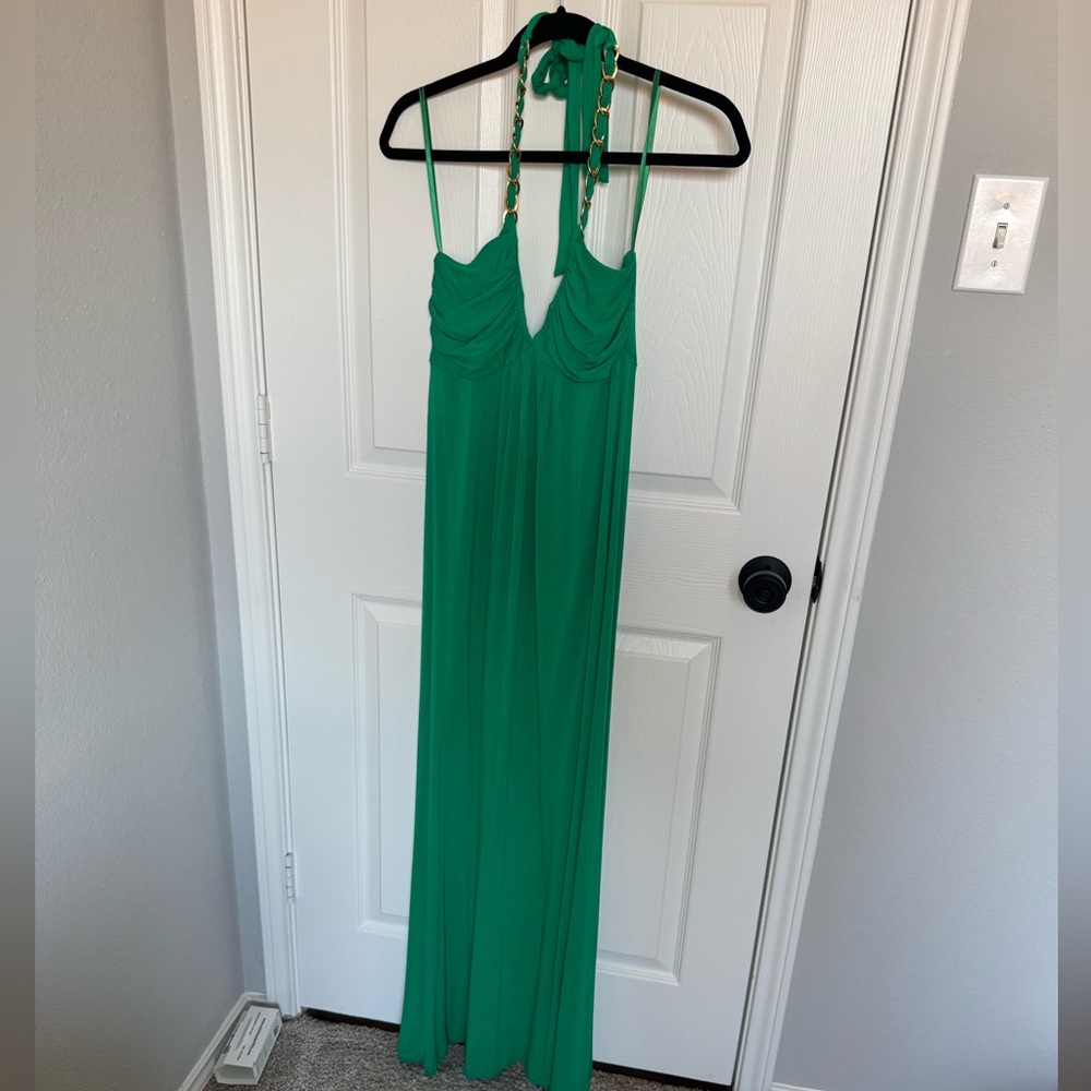 Elegant Green Maxi Dress